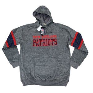 New England Patriots Fanatics Front Pocket Embroidered Hoodie Sweatshirt NWT